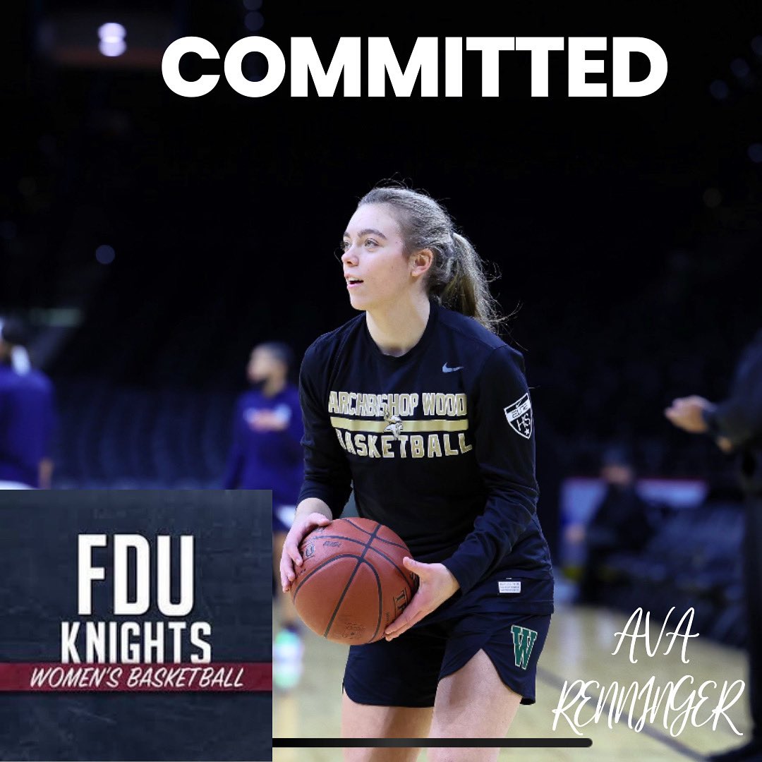 WoodGirlsBball's tweet photo. Congratulations to our senior Captain, Ava Renninger, who has given her verbal commitment to Coach Gaitley to continue her basketball and academic career at Fairleigh Dickinson University! FDU is getting a great person, leader, competitor and teammate who knows how to play! https://t.co/Uf0e7zdF33