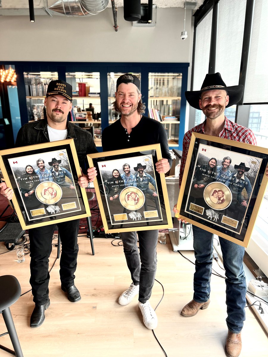 Special congratulations to @timneufeldmusic on their first-ever Gold single award for their hit song “When You Know You Know”! The plaques were presented by @Sony_Music