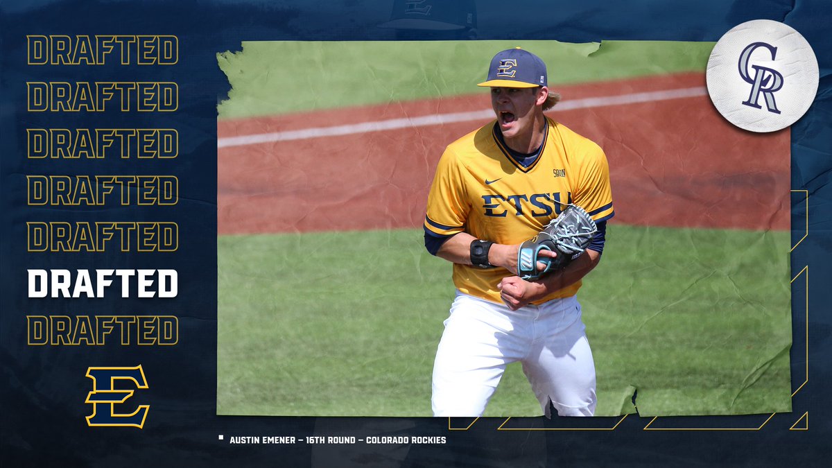 𝙁𝙧𝙤𝙢 𝙅𝙤𝙝𝙣𝙨𝙤𝙣 𝘾𝙞𝙩𝙮 𝙩𝙤 𝙩𝙝𝙚 𝙈𝙞𝙡𝙚 𝙃𝙞𝙜𝙝 𝘾𝙞𝙩𝙮 🏔️ Congrats to ETSU left-handed pitcher @AustinEmener on being selected by the Colorado Rockies in the 16th Round of the @MLBDraft ‼️ #BucsBaseball // #ETSUTough