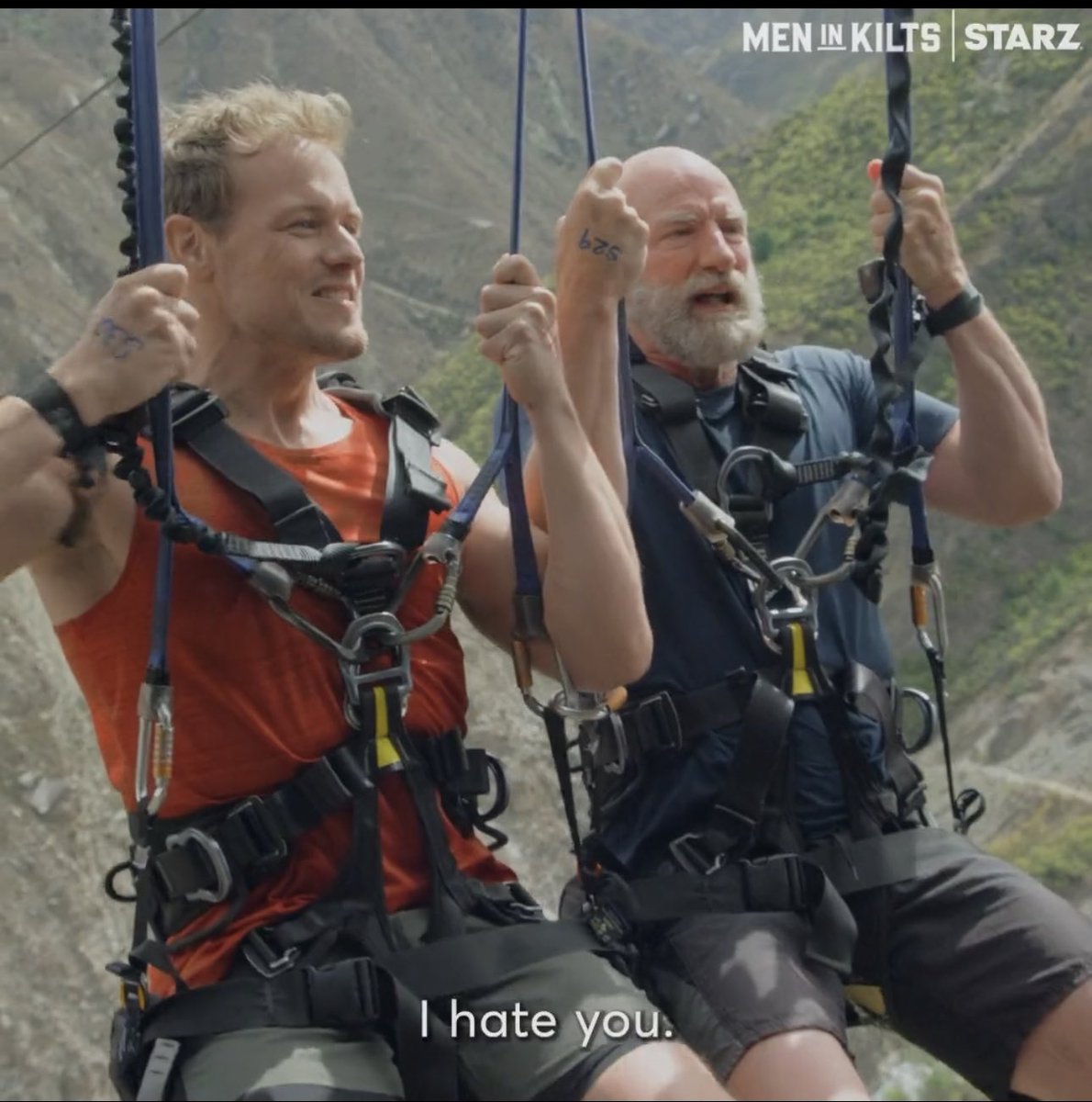 I haven’t stopped smiling and laughing, since I watched this hilariously FUN Trailer for #MeninKiltsNZ!  You two #Scottish Blokes are my favorite #ComedyTeam of “Sam & Graham”, and August 11th can’t arrive soon enough, on @STARZ.  
#SamHeughan
#GrahamMcTavish 
☝️😂🆘🤣👌‼️