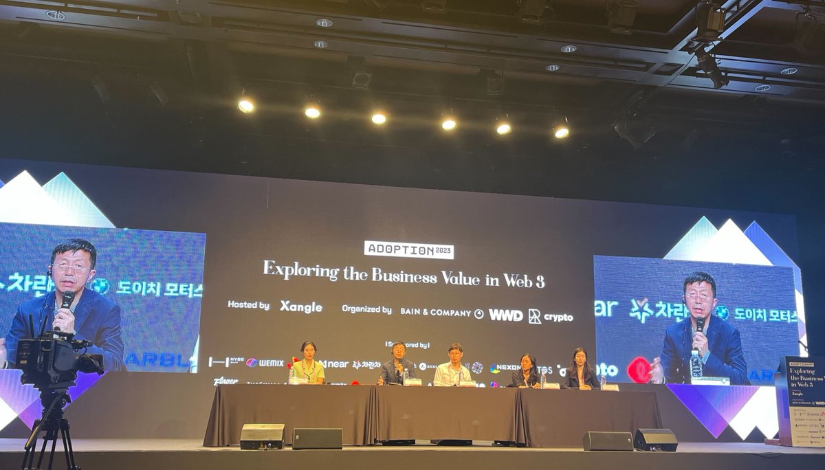 CertiK team is excited to be at the <a href="/Xangle_official/">Xangle_Official</a> ADOPTION 2023 event 🎉

CertiK's CSO, Kang Li, joined a panel session on "Evolution of #Web3 Infrastructure Environment"