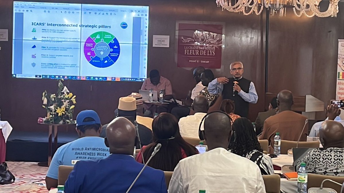 Otridah Kapona (@ottykaps) on Twitter photo Earlier today <a href="/ICARS_global/">Int. Centre for Antimicrobial Resistance Solutions</a> Executive Director Dr Sujith Chandy sharing on Achieving Sustainable Change in LMICs at the on going Regional Lessons Learned Workshop on AMR NAP implementation in Dakar Senegal organized by the Quadripartite.<a href="/WHOAFRO/">WHO African Region</a> <a href="/FAO/">Food and Agriculture Organization</a> <a href="/WOAH/">World Organisation for Animal Health</a> <a href="/UNEP/">UN Environment Programme</a> Earlier today <a href="/ICARS_global/">Int. Centre for Antimicrobial Resistance Solutions</a> Executive Director Dr Sujith Chandy sharing on Achieving Sustainable Change in LMICs at the on going Regional Lessons Learned Workshop on AMR NAP implementation in Dakar Senegal organized by the Quadripartite.<a href="/WHOAFRO/">WHO African Region</a> <a href="/FAO/">Food and Agriculture Organization</a> <a href="/WOAH/">World Organisation for Animal Health</a> <a href="/UNEP/">UN Environment Programme</a>