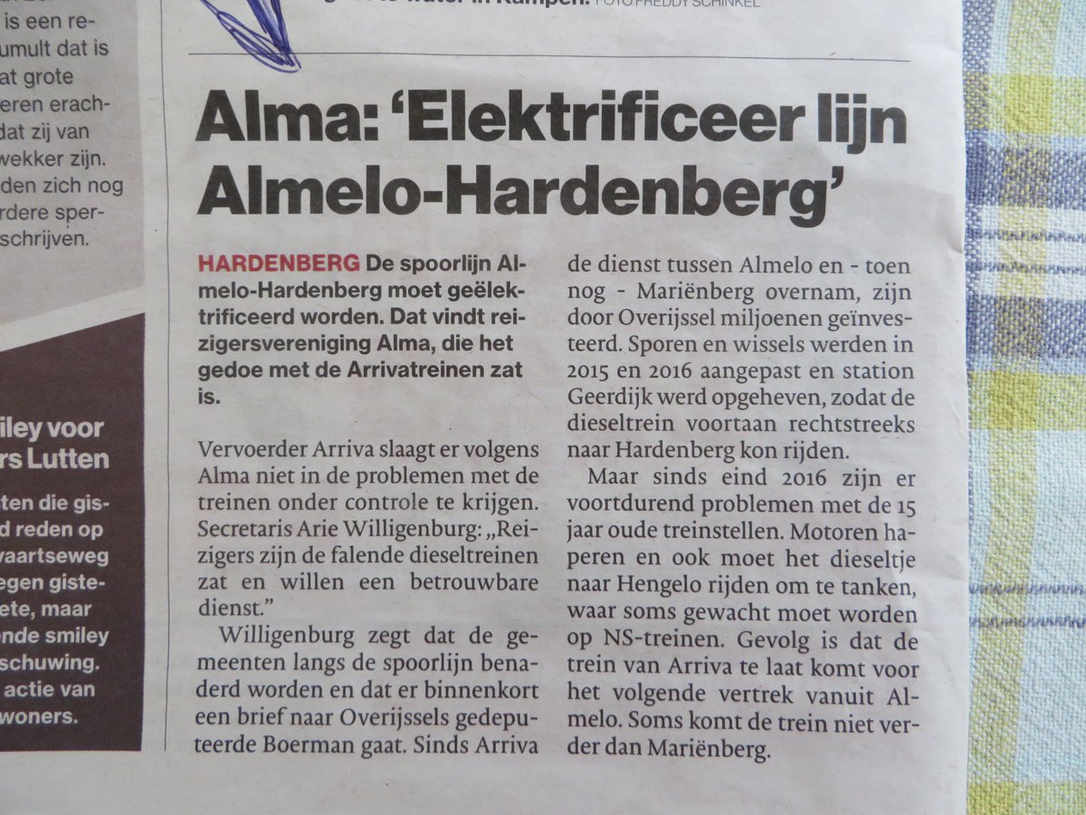 cdgkampen's tweet photo. Elektrificatie van het Overijsselse spoor gaat voorlopig niet door. https://t.co/bTEmX2GDtO