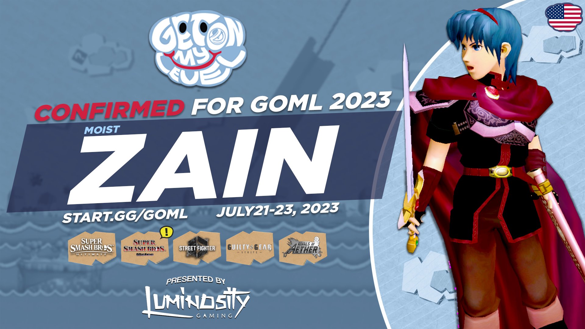 Get On My Level 2023 start.gg/GOML on Twitter "Introducing a man