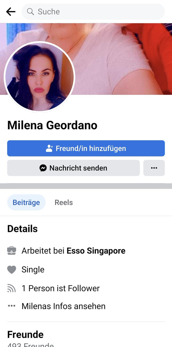 Noch ein Hinweis ist auf Ihrer Facebook Seite. Sie könnte bei einer Tankstelle arbeiten. 
Milena Geordano ist nicht ihr wirklicher Name.