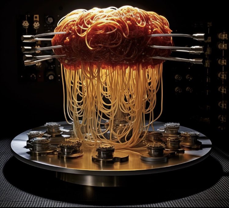 Google’s new super computer can process in just six seconds what took forty seven years in its competitors.

It has 70 qubits of processing power…

Wait a moment, I’m being informed this is in fact a picture of a new spaghetti dish by salt bae https://t.co/ZY3DvZ3LPl