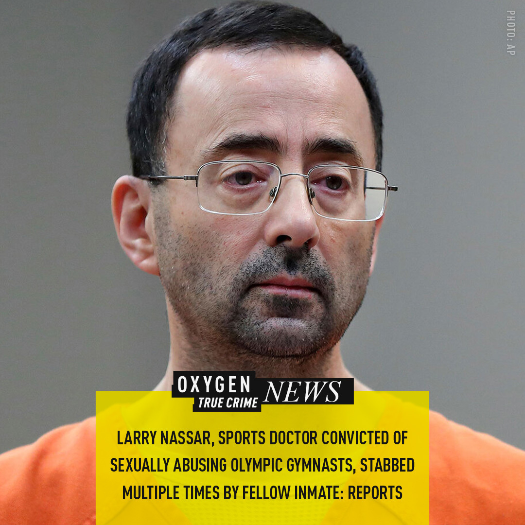 oxygen's tweet image. #LarryNassar, disgraced former sports doctor convicted of sexually abusing female gymnasts, was reportedly stabbed multiple times during a spat with a fellow inmate at a Florida federal prison. #OxygenTrueCrimeNews

Visit the link for more: oxygen.tv/Nassar