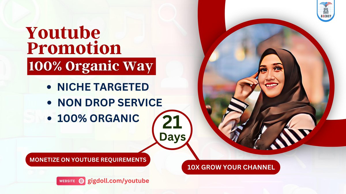 Are you ready to take your YouTube channel to the next level?
gigdoll.com/youtube
#YouTubePromotion #OrganicGrowth #MonetizeYourPassion #YouTubeSuccess #ChannelPopularity #RealSubscribers #MakeMoneyFromYouTube
#youtube #youtuber #youtubers #youtubechannel #youtubevideo
