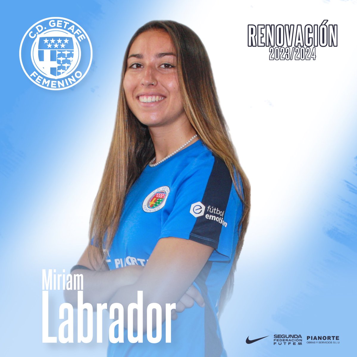 getafefem's tweet photo. 𝗥𝗘𝗡𝗢𝗩𝗔𝗖𝗜𝗢𝗡 𝗧𝗘𝗠𝗣𝗢𝗥𝗔𝗗𝗔 𝟮𝟬𝟮𝟰/𝟮𝟬𝟮𝟰💥⚽️

@miri_l10 seguirá defendiendo nuestro escudo tras realizar una gran temporada y siendo una pieza fundamental para el medio del campo🚂

VAMOS‼️💪🏼 https://t.co/wZEjQumGcO