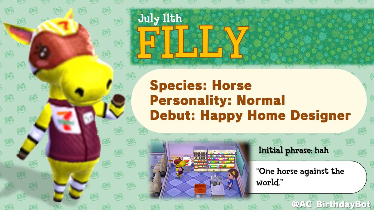 Today, July 11th, is Filly's birthday!