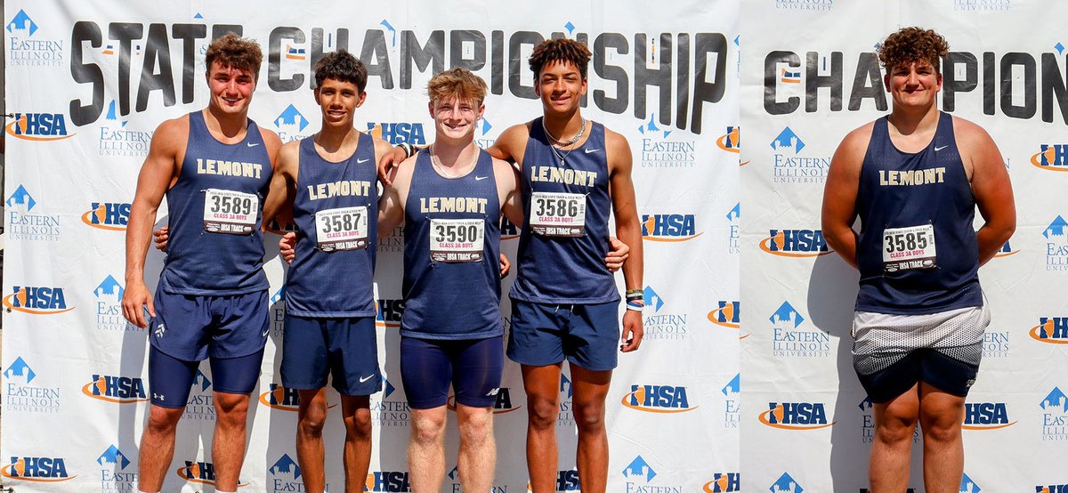 @Lemont_Track matched a program record by advancing four qualifiersto the 2023 IHSA Boys' Track and Field State Finals: 4 x 200 meter relay team, Quinton Peterson (110 hurdles, 300 hurdles) and Jacob Katauskas (shot put)! Read more here: lhs210.net/about-us/news-… #WeAreLemont