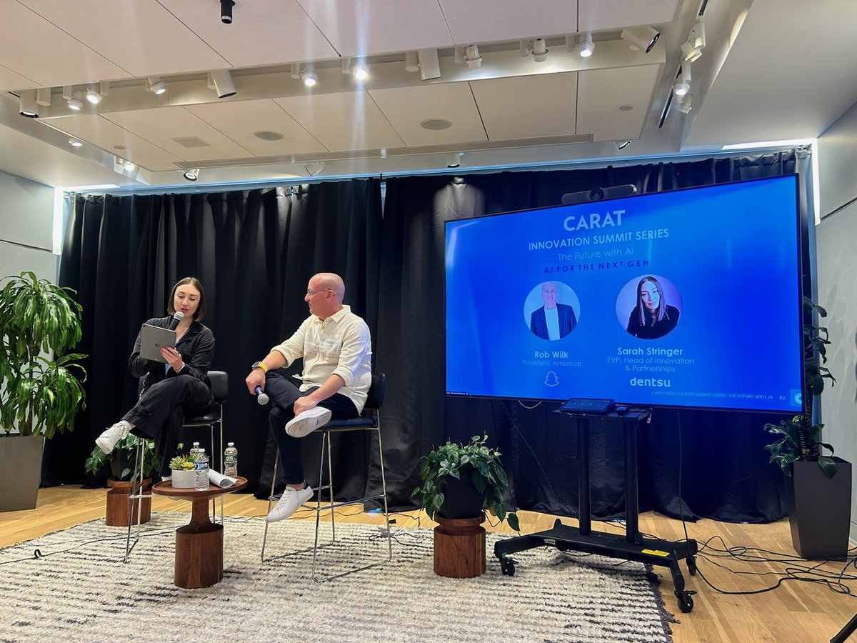 “The more we understand about the topics that people are talking about, the more that Snap starts to adjust to the change.” - Rob Wilk, President of the Americas, at @Snapchat, discussed their recent release of the “My AI” feature and more at the #CaratInnovationSummit.