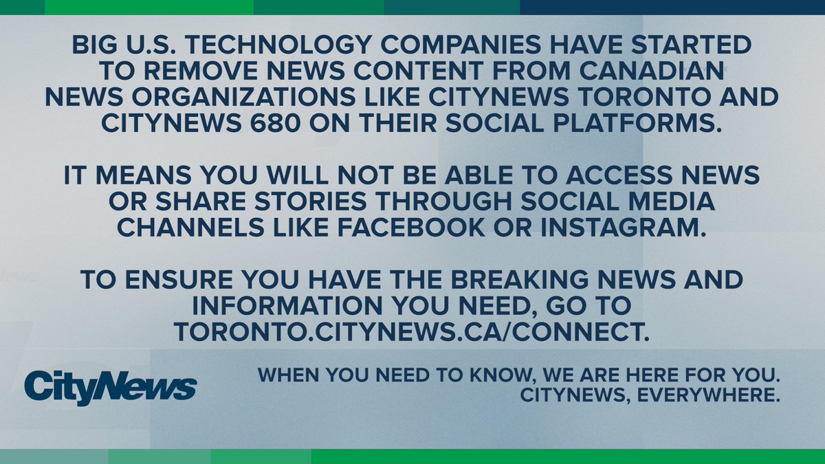 A message from CityNews:

- Visit: toronto.citynews.ca
- Download: toronto.citynews.ca/connect
- Subscribe: toronto.citynews.ca/newsletters
- Listen 24-7: toronto.citynews.ca/listenlive
- Watch CityNews 24-7: toronto.citynews.ca/video, Amazon Prime Video and Rogers Ignite