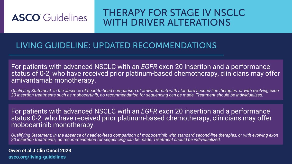 ❕ We’ve issued a new living guideline update on therapy for stage IV #NSCLC with driver alterations: fal.cn/3zNXp #lcsm