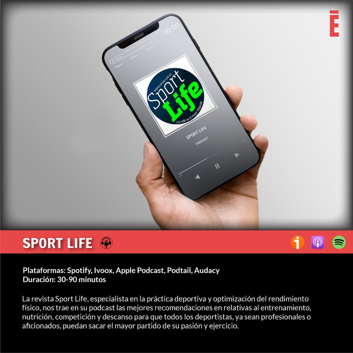 EpicoSports's tweet photo. Nuestra recomendación diaria - Martes 11 de Julio.

Para escuchar🎙: Sport Life

Link aquí

https://t.co/lr7OOUq3eQ

#sportlife #Recomendacióndelmartes #epicosports #podcast https://t.co/YqzU3qqYyQ
