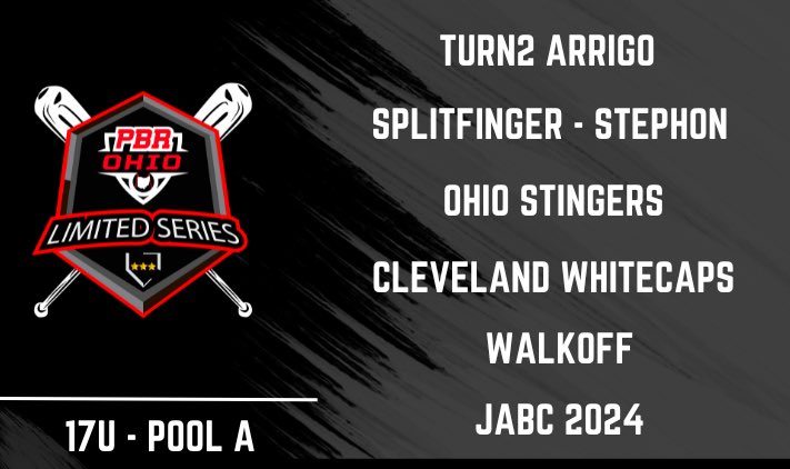 Prep Baseball Ohio (@prepbaseballoh) on Twitter photo đź‘€ Big weekend ahead in Columbus for the PBR Central Ohio Limited Series.
Check out the battle in 17U Pool A:
@Turn2_Arrigo
<a href="/splitfingerMI/">Splitfinger Baseball</a>
<a href="/OhioStingers/">OhioStingers</a>
<a href="/CleCapsBB2024/">Cleveland Whitecaps 2024</a>
@Walk_OffBsbl
JABC 2024
Check out the complete schedule 👉 tinyurl.com/5bz69hbz 👀 Big weekend ahead in Columbus for the PBR Central Ohio Limited Series.
Check out the battle in 17U Pool A:
@Turn2_Arrigo
<a href="/splitfingerMI/">Splitfinger Baseball</a>
<a href="/OhioStingers/">OhioStingers</a>
<a href="/CleCapsBB2024/">Cleveland Whitecaps 2024</a>
@Walk_OffBsbl
JABC 2024
Check out the complete schedule 👉 tinyurl.com/5bz69hbz