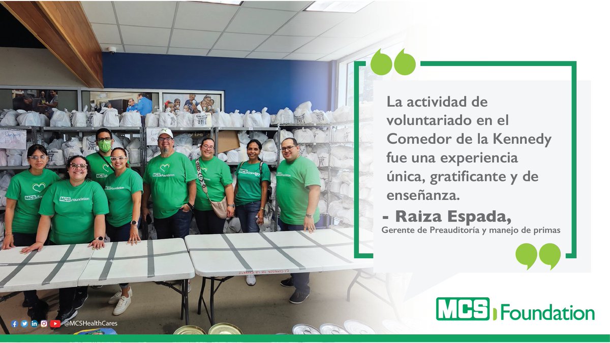 MCSHealthCares's tweet photo. Agradecemos al equipo de empleados de @MCSPuertoRico que recientemente fueron a apoyar a El Comedor de la Kennedy. Juntos tuvieron un día lleno de inspiración, ¡dejando un impacto positivo a través de su servicio! Gracias por contribuir a un #PRSaludable. #MCSFoundation💚 https://t.co/OfraWuIT1v