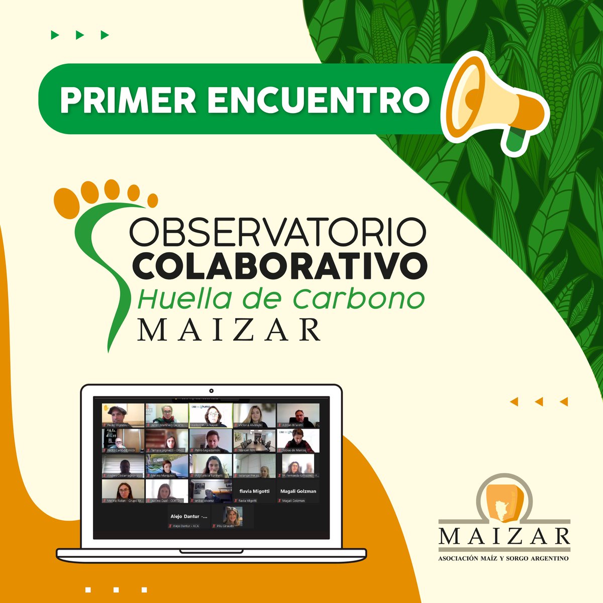 maizararg's tweet photo. ¡Puso Primera! El Observatorio Colaborativo MAIZAR Huella de Carbono tuvo su primer encuentro. 🚀

Entérate más en  https://t.co/J4ZL5xwL9I… https://t.co/y78u8vGf5C