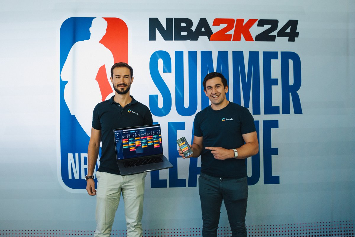 hexis_live's tweet photo. We are ready to go at the @NBA Tech Expo 🏀
If you're around drop in and say hello to our Co-Founders @SamImpey_ & @david_m_dunne
#hexis #sciencetopractice https://t.co/Ow5Q7x5WtQ