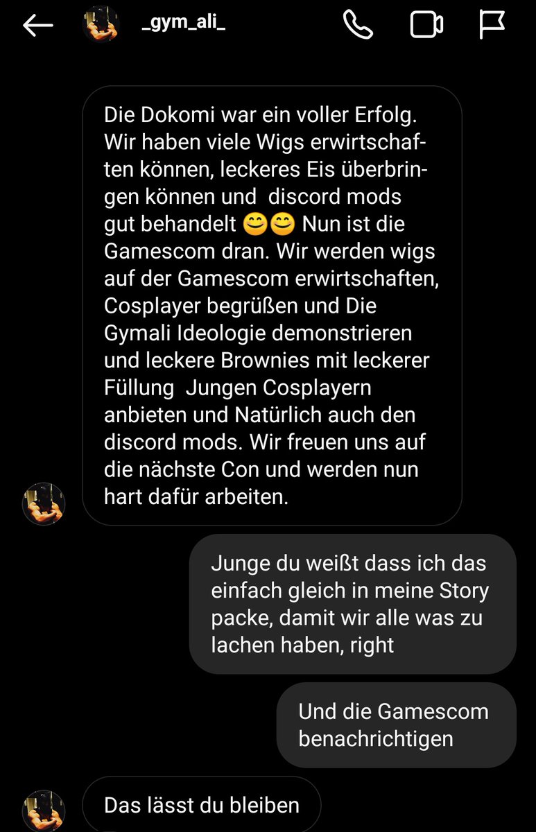 Oh Himmel, Arsch und Zwirn, kennt jemand irgendwen von der Gamescom, kann der Junge einfach Hausverbot kriegen? Hat der nix zu tun?

Nehmt kein Essen von Fremden an und teilt das bitte