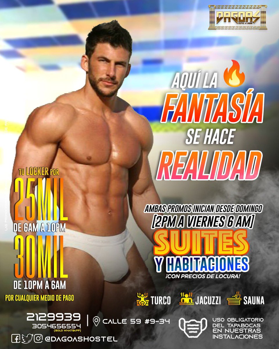 DagoasS's tweet photo. Los martes pueden ser tan divertidos como tú lo desees 😈 en #dagoas  ⁣

𝗣𝗿𝗼𝗺𝗼 𝗱𝗲𝗹 𝗱í𝗮👇🏻⁣⁣
¡Tu locker  y HABITACIONES en PROMOS
¿Pases de cortesías? ⁣⁣
⁣⁣⁣
✅DEBES SEGUIRNOS  y dar 💙+ 🔁 (retweet) a este tweet y TODOS nuestros posts. https://t.co/6lMN0rNVjV