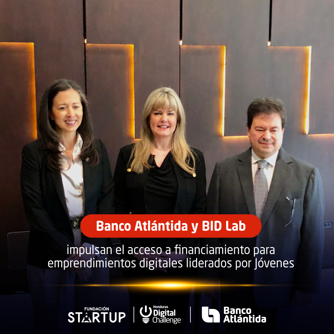 Banco Atlántida y BID Lab se unen para impulsar el emprendimiento digital en Honduras. apoyarán a más de 100 emprendimientos en etapa temprana. El objetivo: desarrollar competencias digitales, acceso a financiamiento y promover la cultura emprendedora.   #BancoAtlántida