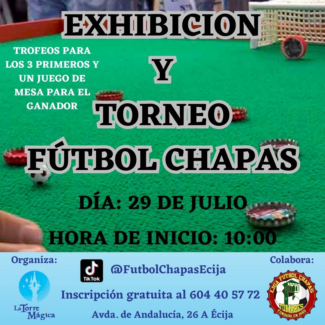 ¡¡¡No se perdáis este eventazo!!!

Primero se hará una exhibición de demostración para enseñar a jugar a todos los participantes y luego habrá un torneo con premios. Trofeos a los 3 primeros clasificados y 1 juego de mesa al ganador!

 ¡Apúntate ya! ¡Es totalmente gratis!