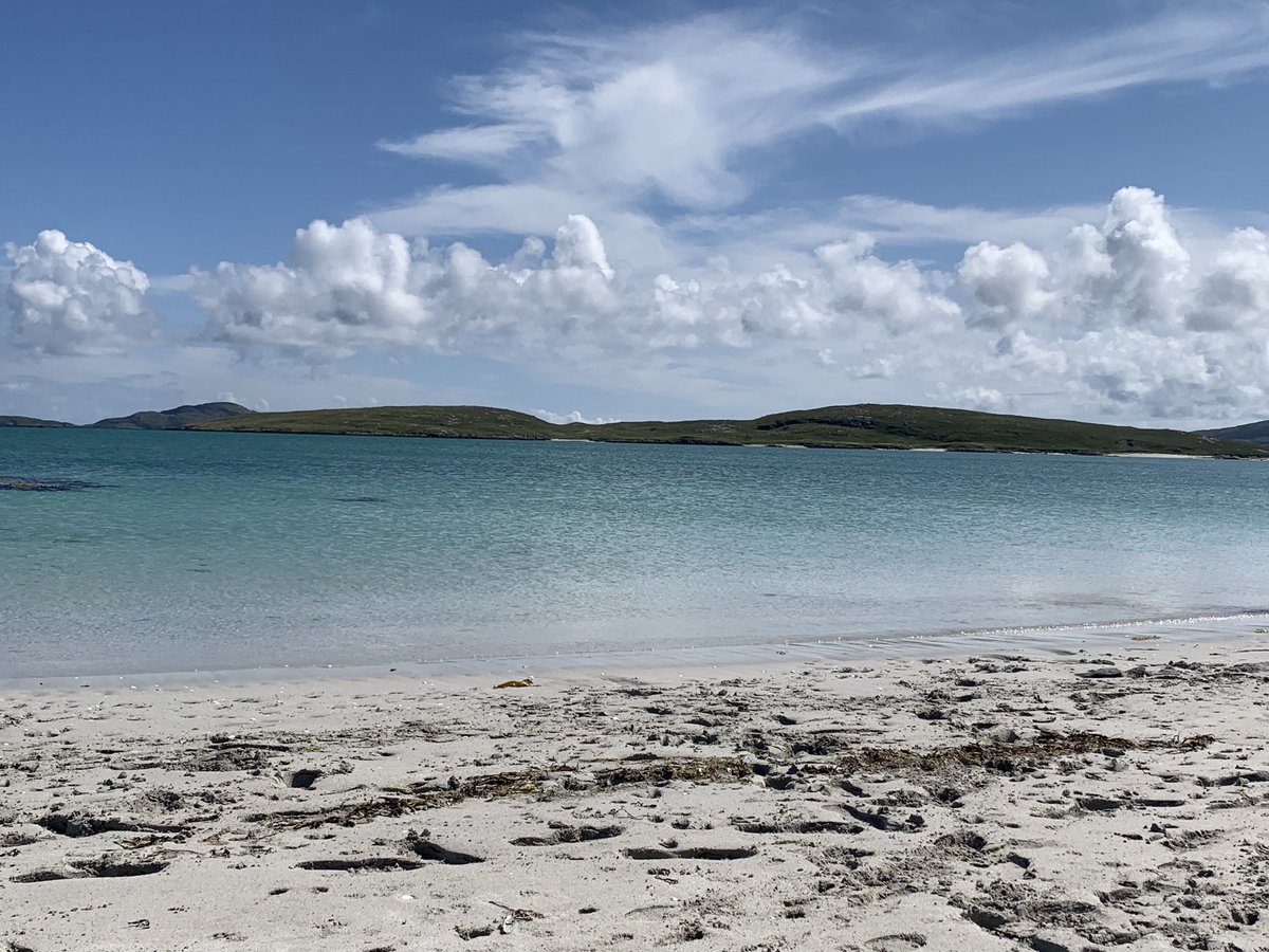 Beautiful Eoligarry Beach this afternoon. Just a few minutes walk away.  The sun has been shining all day 🌊☀️ #eoligarry #Barra #isleofbarra #outerhebrides #beautifuldestinations
