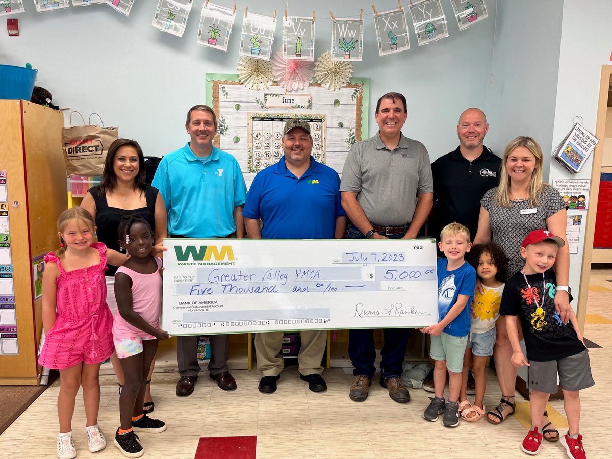 #ThankfulTuesday: We are grateful to receive $5,000 from our partners at Waste Management through the EITC program. These dollars will support Pre-K scholarships for kiddos at our Forks Education Center. Thank you for helping ensure all children have access to quality learning.