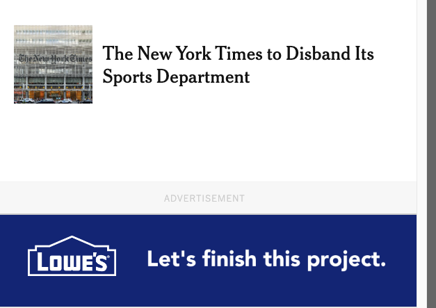 Unfortunate ad placement: