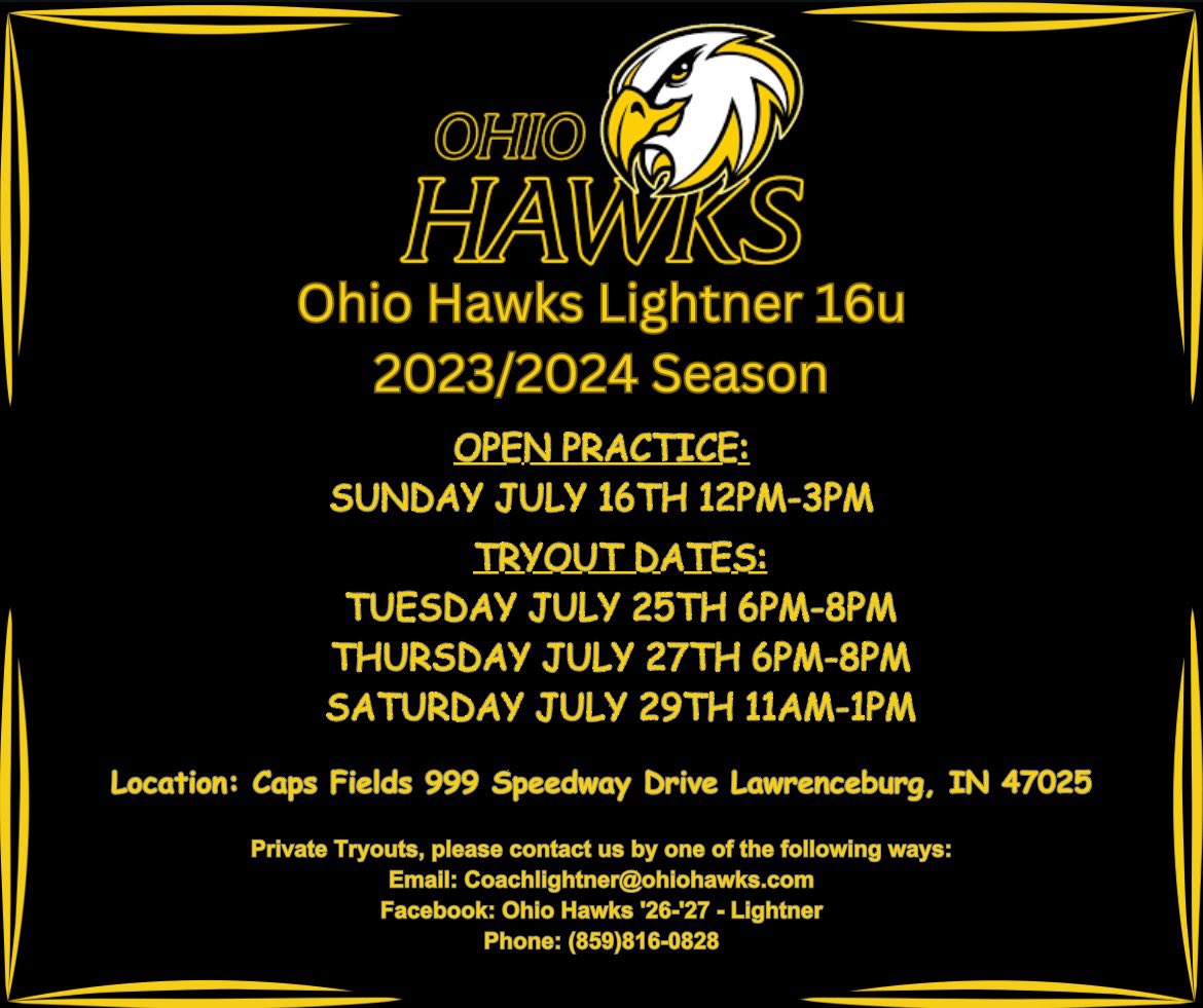 Ohio Hawks-Lightner is looking to add ‘A’ level players to a already talented group of girls. We will play a highly competitive regional/showcase schedule. Please reach out with any questions.