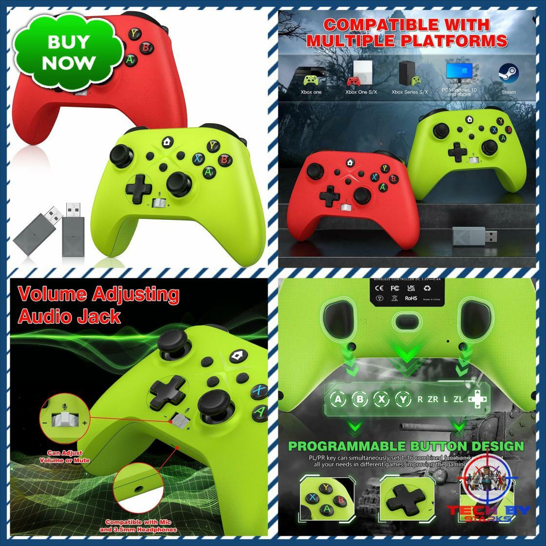 TechbyStarks's tweet photo. Wow picks! 2 Pack Wireless Controller 2.4G for X Box Controller Compatible with Xbox One,Xbox Series X,Xbox Series S,Xbox One S,Xbox One X,Steam,Pc with Rechargeable Battery,Two Mappable Buttons at $99.27 at https://t.co/91GyJrdvGq Choose your wows. 🐕 https://t.co/fDPyoAYezr