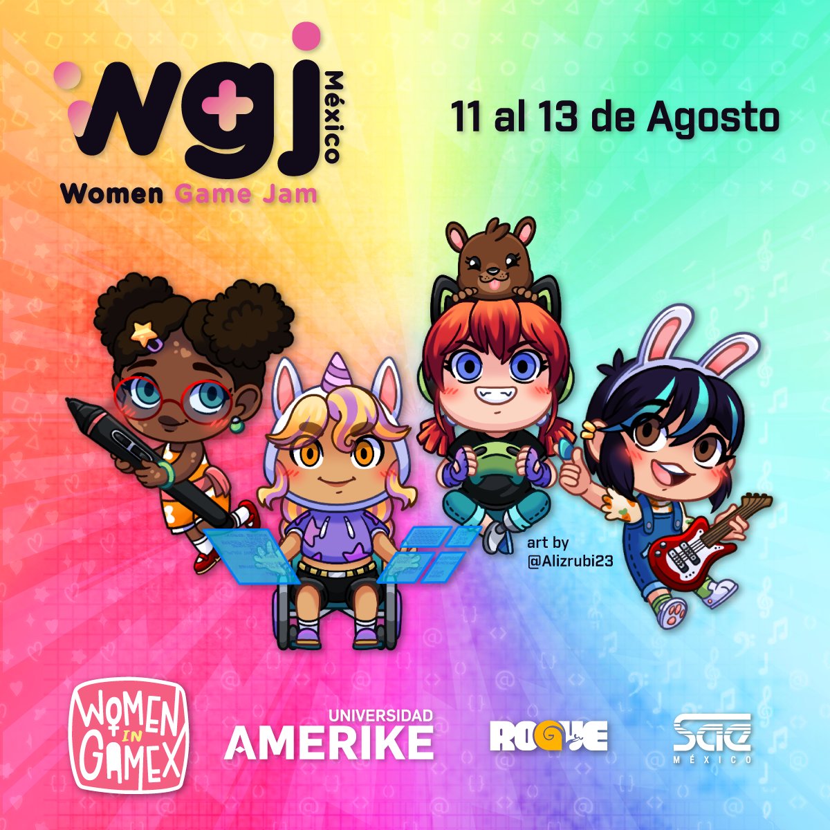 WomenInGamex's tweet photo. ✨¿Están listas para la aventura?
Te compartimos el póster oficial de la WGJ23 México hecho por @AlizRubi23
Para participar deberás inscribirte en el siguiente formulario:
👉 https://t.co/RpOjKqEGc8
Síguenos en redes sociales, ¡Aún hay muchas sorpresas que compartir! https://t.co/otHdaEyofW