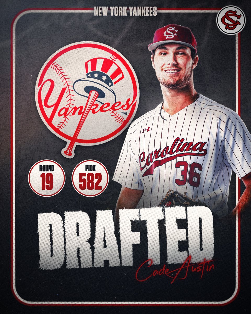 GamecockBSB's tweet photo. Cade to the Bronx!!

Congrats @_CadeAustin 

#Gameccoks | #ForeverToThee https://t.co/tLQhWuYkwX
