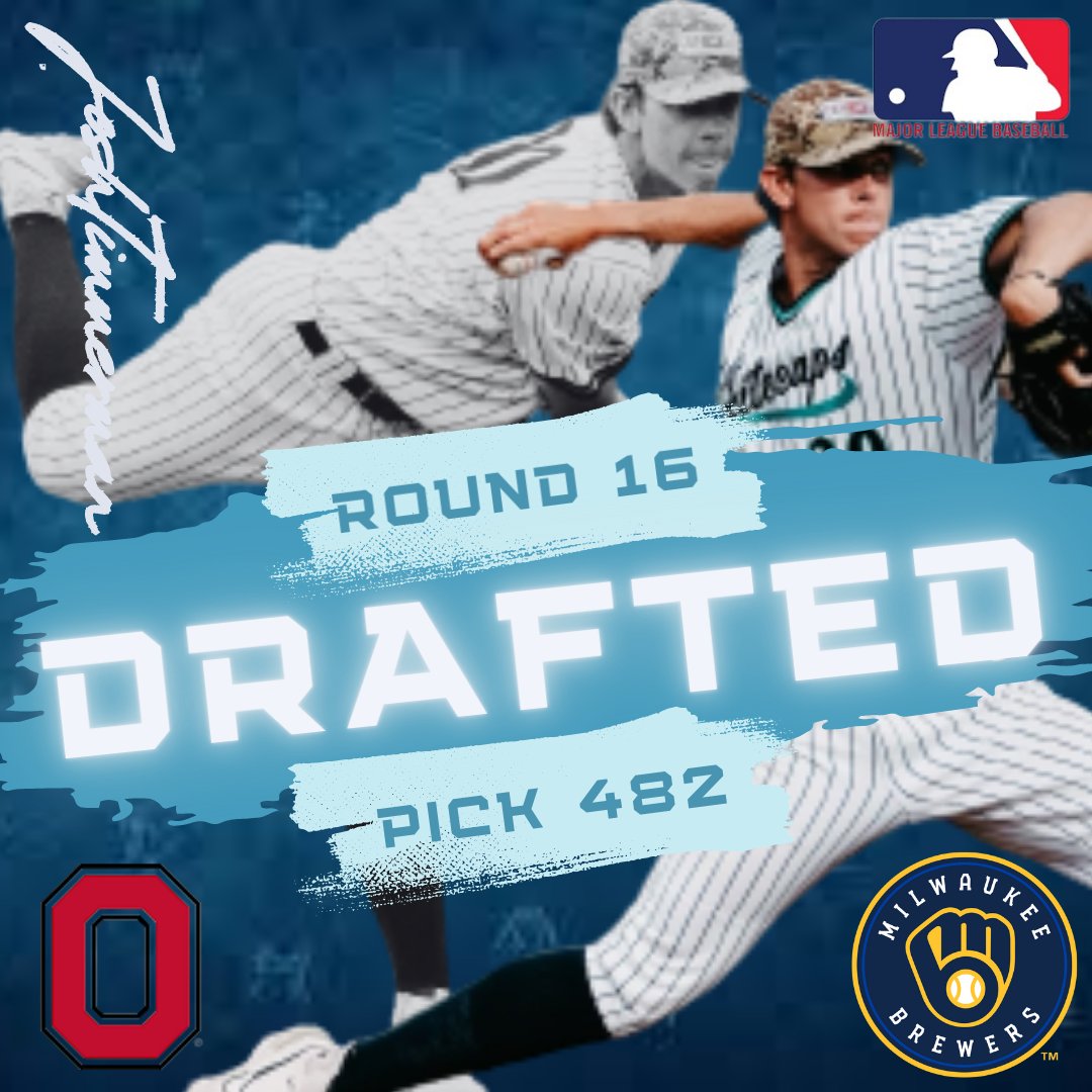 Congrats to 2023 Whitecap Josh Timmerman for being drafted by the Milwaukee Brewers in the 16th round at pick 482 in this year's MLB draft!