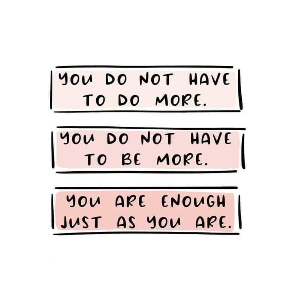 Such an amazing message to the amazing people in this world who do not think that they are enough.