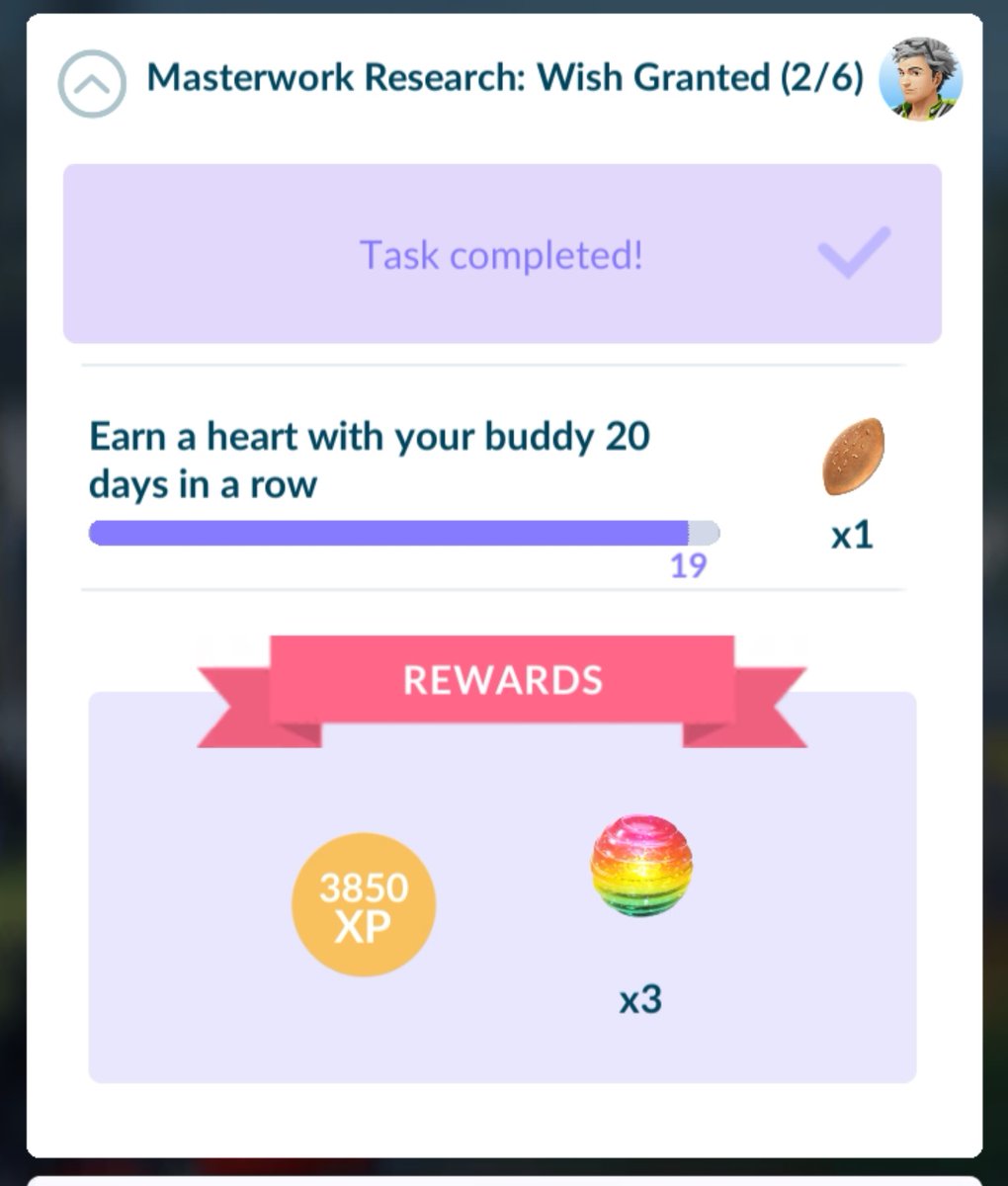 thaliwiGO's tweet image. Luego de mesesssss (literal, desde marzo) a un día de hacer 20 corazones con mi compa ❣️❣️

#pokemon #masterwork #research #jirachi #pokemongo