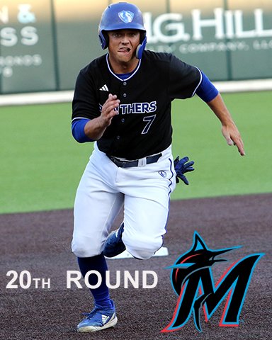 Ryan Ignoffo from <a href="/EIU_Baseball/">EIU Baseball</a> was selected in the 20th round of the 2023 MLB Draft...

Ignoffo was a first team All-Region and All-OVC selection this season hitting .335 with 15 HR and 60 RBI...

He was selected by the Miami Marlins, the 593rd pick overall...