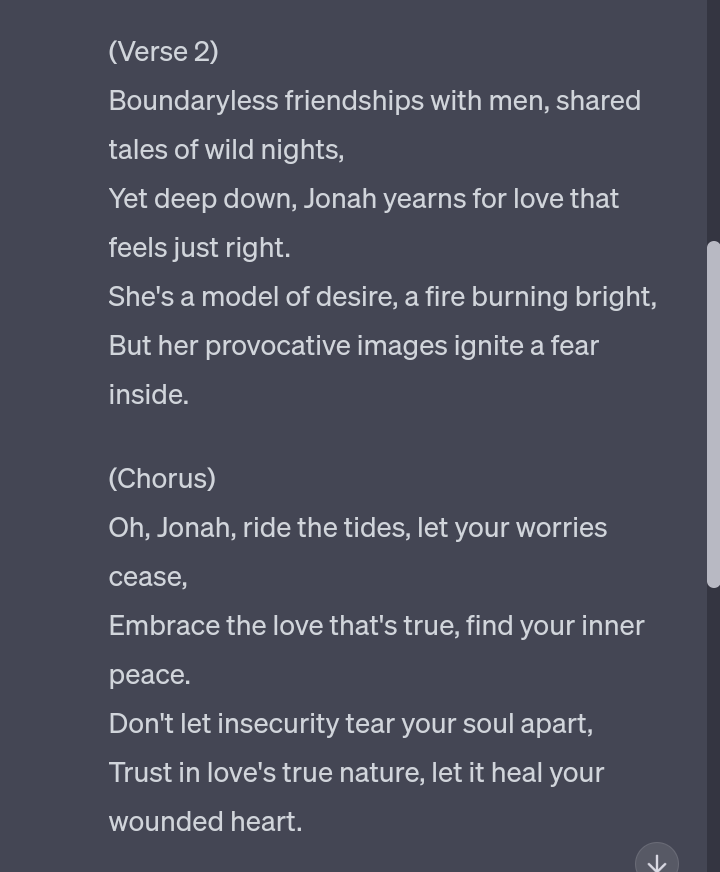 EvanVestIsReal's tweet photo. Because Jonah Hill is playing Jerry Garcia in an upcoming biopic, I took the messages he sent to his ex and asked ChatGPT to write a Grateful Dead song about it. This was the result. https://t.co/bmkO8zLV4t