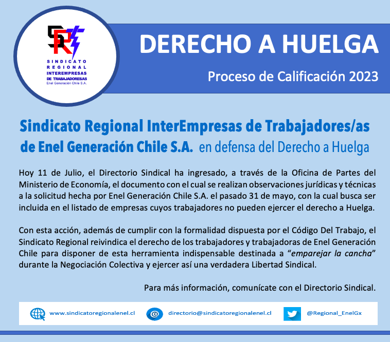 Sindicato Regional InterEmpresas Enel Generacion tweet media