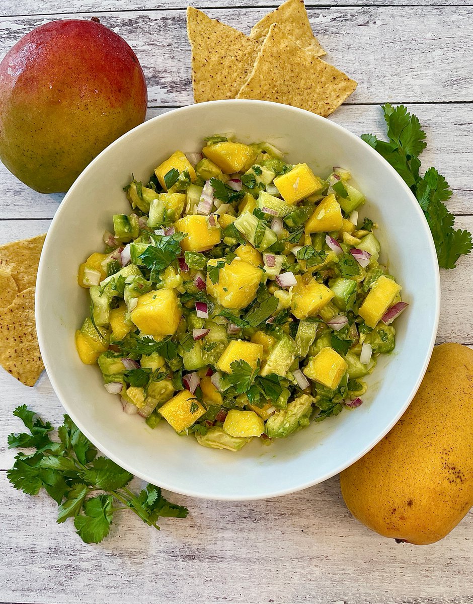 SarahKoszykRD's tweet photo. With all the incredible Mangos in the markets, we've been making a delicious Mango Avocado Cucumber Salsa.
Add it to breakfast, lunch, snack & dinner dishes.
Check it out:
https://t.co/2gXIYpbom6
#sponsored #mmmango #mangos #alwaysmangoszn #nationalmangoboard
@Mango_Board https://t.co/WXtVkvpx0Q