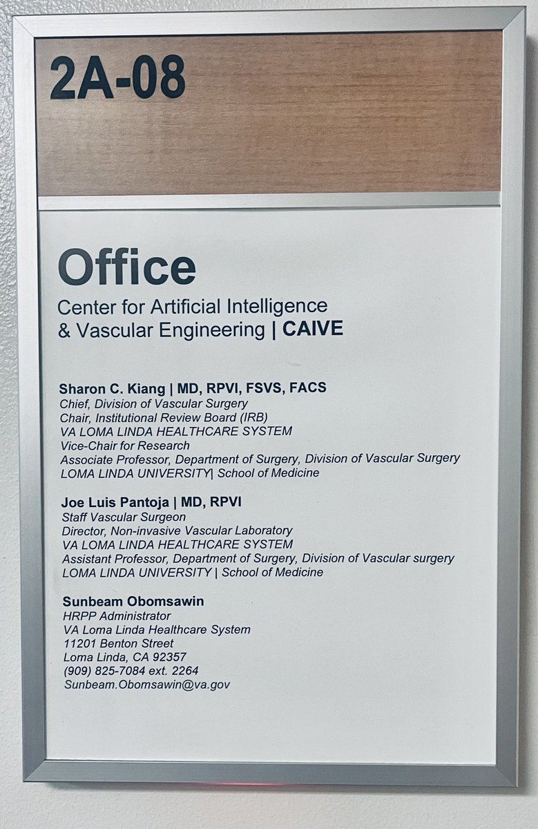 Sharon C. Kiang, M.D., FACS, FSVS, RPVI (@sharon_kiang_md) on Twitter photo #CAIVE Finally got temp gov’t issued sign for my lab! Will take y’all thru the renov. Follow us to build #AI for vasc dz together! <a href="/Roger_Tomihama/">Roger Tomihama, M.D.</a> <a href="/ArchanaR8/">Archana Ramaswamy</a> <a href="/DrSharonLum/">Sharon Lum MD MBA FACS</a> <a href="/JoePantojaMD/">Joe Luis Pantoja, MD</a> <a href="/DrLeeMM/">Mary Lee, DO</a> <a href="/LareyreRaffort/">Juliette Raffort-Lareyre</a> <a href="/FLareyre/">Fabien Lareyre</a> <a href="/CaitlinWHicks/">Caitlin Hicks MD, MS</a> <a href="/adardik/">Alan Dardik MD PhD</a> #CAIVE Finally got temp gov’t issued sign for my lab! Will take y’all thru the renov. Follow us to build #AI for vasc dz together! <a href="/Roger_Tomihama/">Roger Tomihama, M.D.</a> <a href="/ArchanaR8/">Archana Ramaswamy</a> <a href="/DrSharonLum/">Sharon Lum MD MBA FACS</a> <a href="/JoePantojaMD/">Joe Luis Pantoja, MD</a> <a href="/DrLeeMM/">Mary Lee, DO</a> <a href="/LareyreRaffort/">Juliette Raffort-Lareyre</a> <a href="/FLareyre/">Fabien Lareyre</a> <a href="/CaitlinWHicks/">Caitlin Hicks MD, MS</a> <a href="/adardik/">Alan Dardik MD PhD</a>