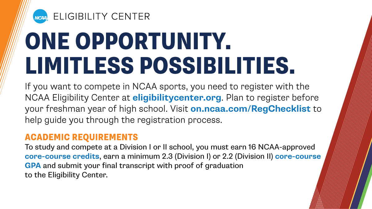 Want to play an @NCAA sport? Get an overview of the initial-eligibility requirements. ➡️ on.ncaa.com/IE_Flyer