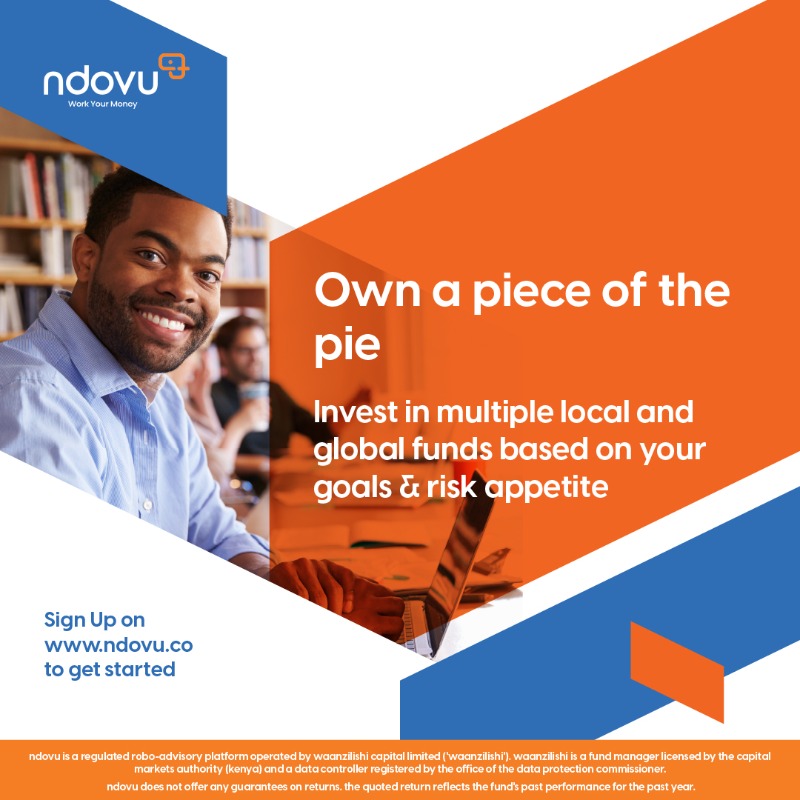 ndovu_wealth's tweet photo. ndovu offers secure access to US-traded securities (funds/ETFs) with as little as Kshs. 5,050. Sign up and make your first investment directly from your MPESA or bank account in just a few minutes!