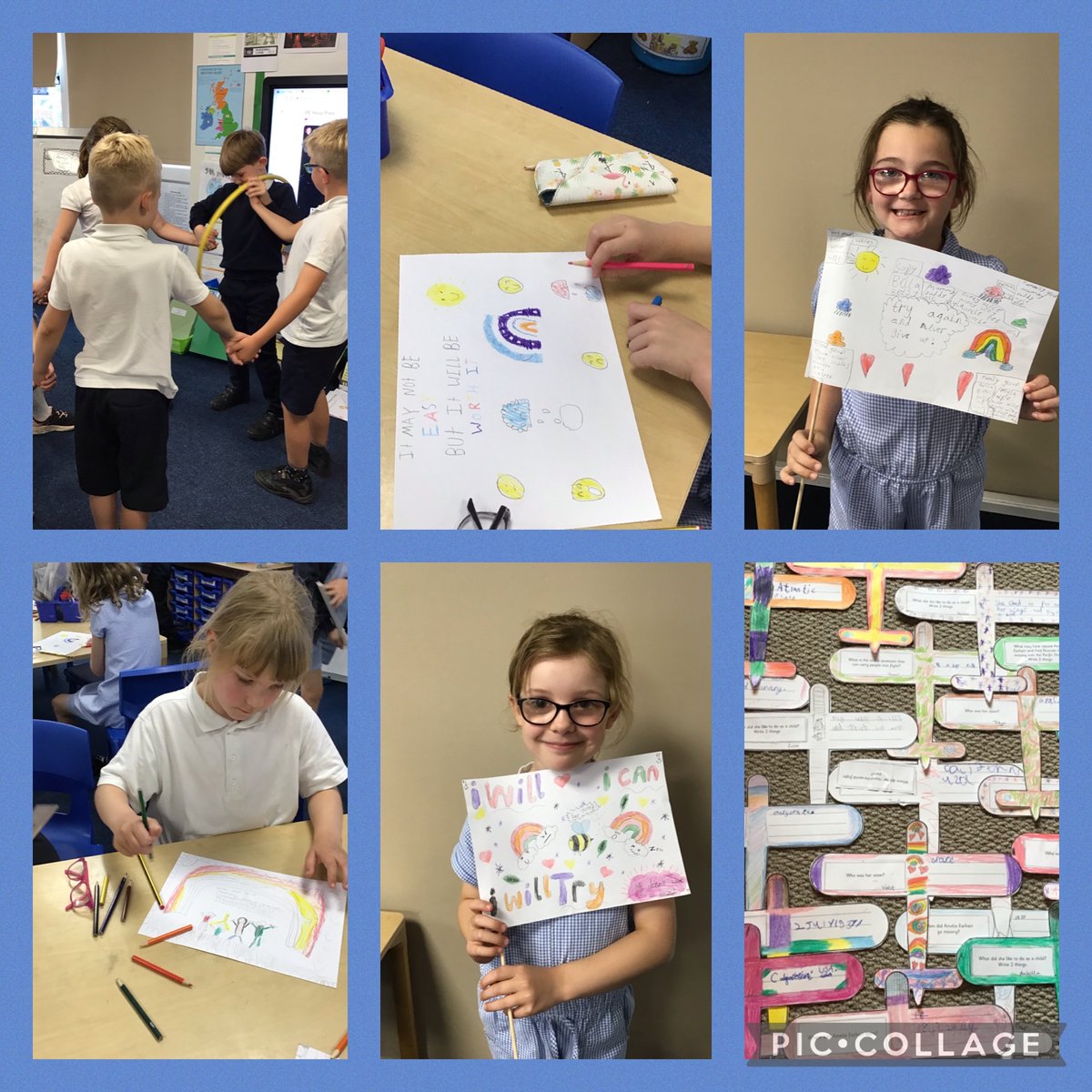 Aspiration Day was lots of fun in Class 6! We learnt about Amelia Earhart; enjoyed making inspirational flags and even took part in a team challenge involving a hoop. https://t.co/iFzSRaO1e0