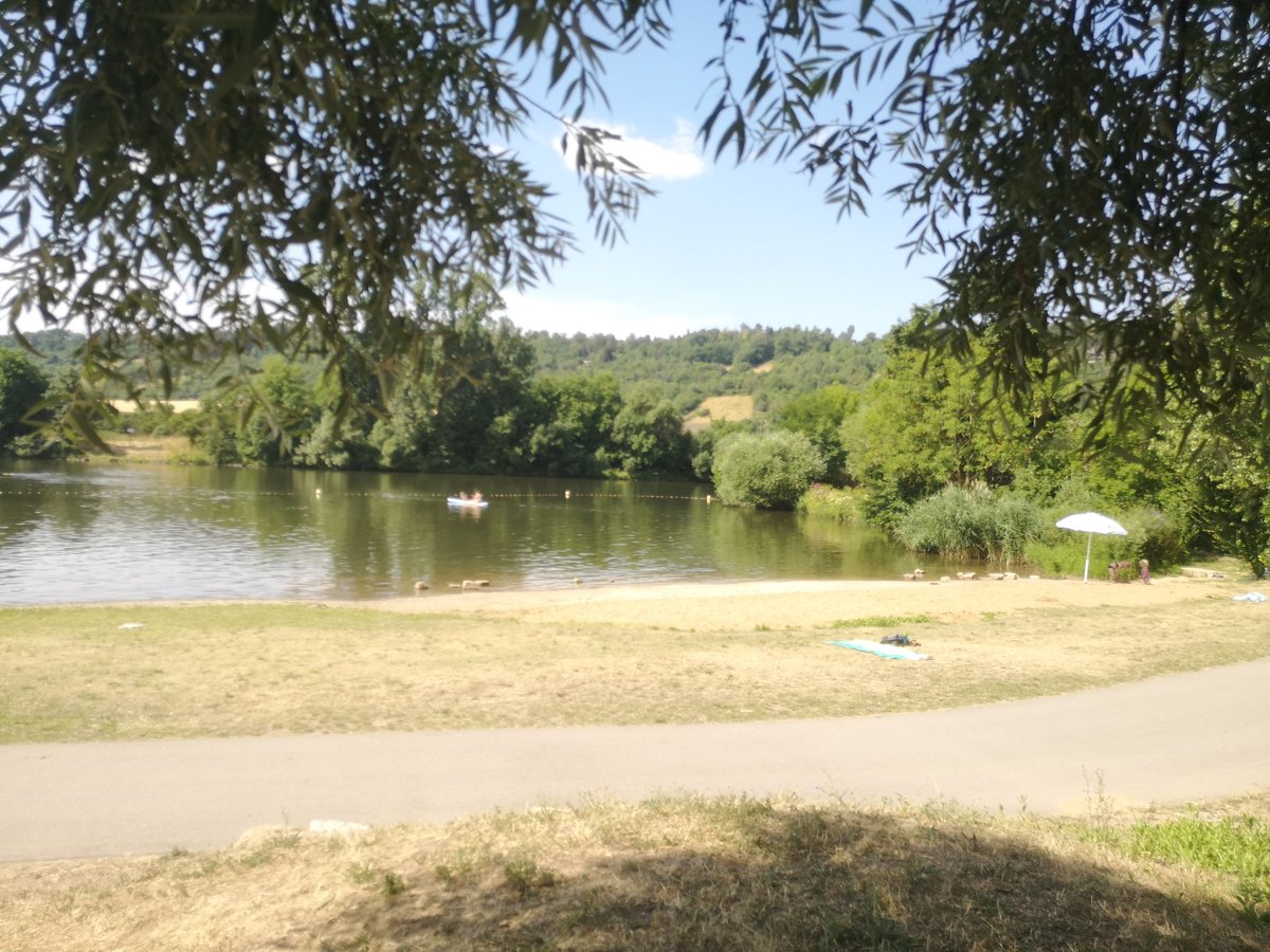 Perfect days to swim or SUP in the river Main near Würburg