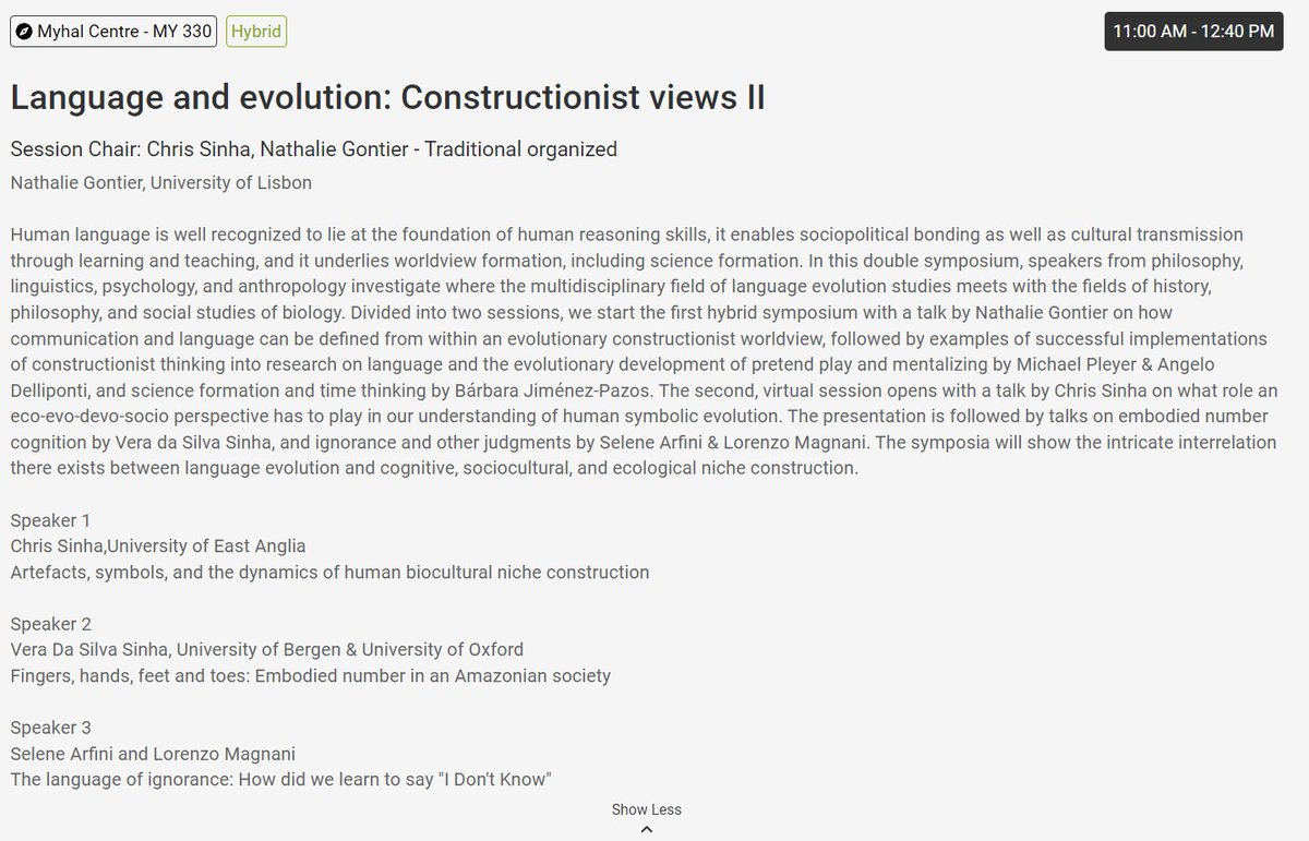 If you are at @ISHPSSB join us tomorrow 0900-1240, Wed 12 July in MY330 for our theme session 'Language and Evolution: Constructionist Views'!
#ISH2023 #ISHPSSB23 site.pheedloop.com/event/ISHPSSB2…