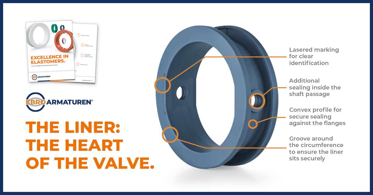 How about a little Valve Anatomy? Learn more about liners being the crucial component of butterfly valves. EBRO ARMATUREN's extensive experience in design and material knowledge means their valves offer maximum functional reliability and durability.

hubs.ly/Q01XmYdJ0