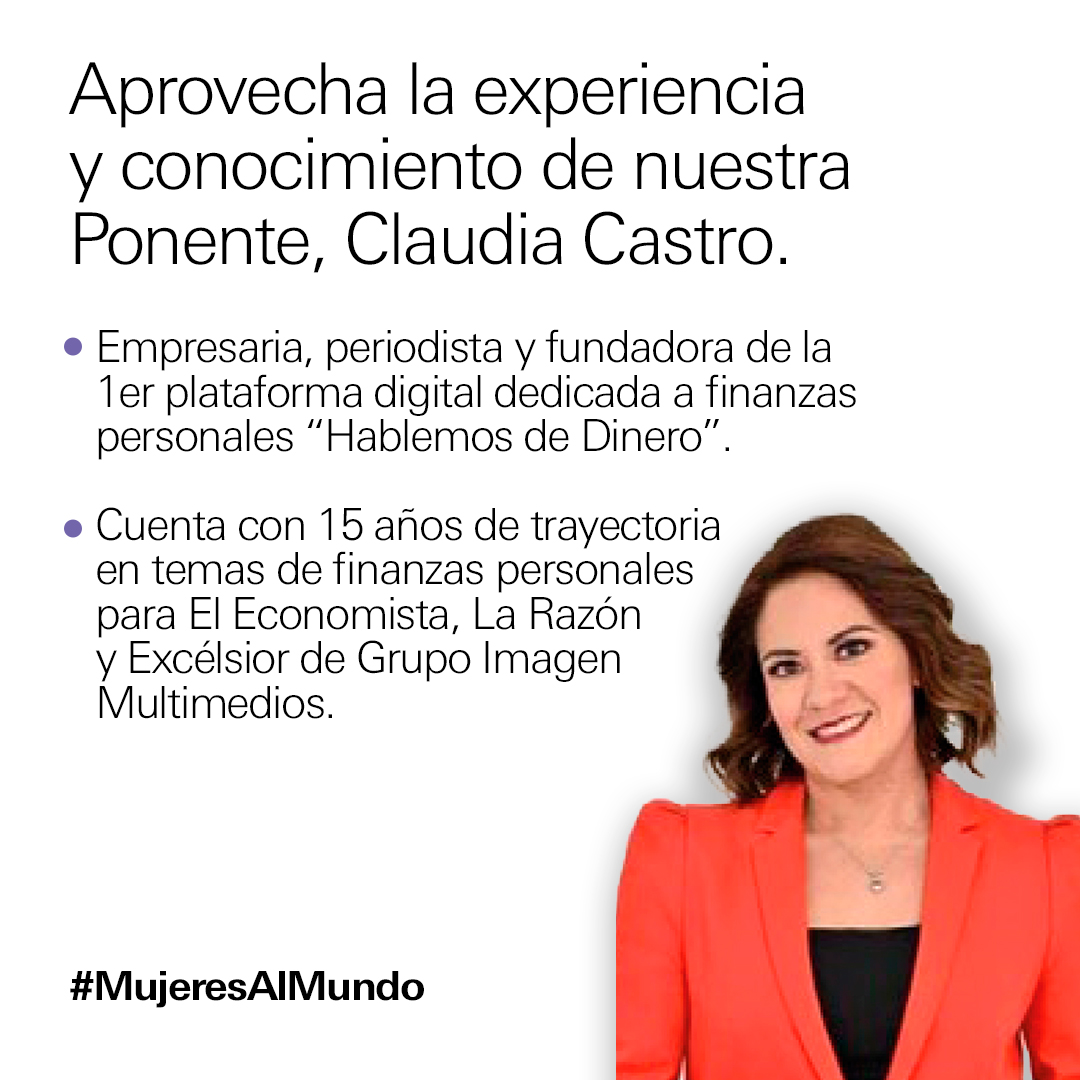 claucastro_cc's tweet photo. Ya que vine a saludarlos les quiero contar algo que me tiene muy emocionada...

Este jueves a las 7 pm participaré en el Webinar #MujeresalMundo de @HSBC_MX.

Será un honor además, compartir con la gran @PaolaRojas y mi admirada y querida @Lyssette. https://t.co/bH3BhobZJo