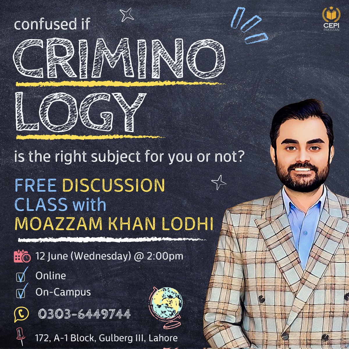 cepipak's tweet image. ✨ Thinking about opting Criminology as one of your optionals? 

☎️ 0303-6449744

📌 172, A-1 Block, Gulberg III, Lahore

#CSS #CSSExam #CSSPreparation #CSS2024 #DrNoorulHuda #MoazzamKhanLodhi #CSSPreparation #PMSPreparation #CSSAspirants #PMSAspirants #CEPI #CEPIPakistan